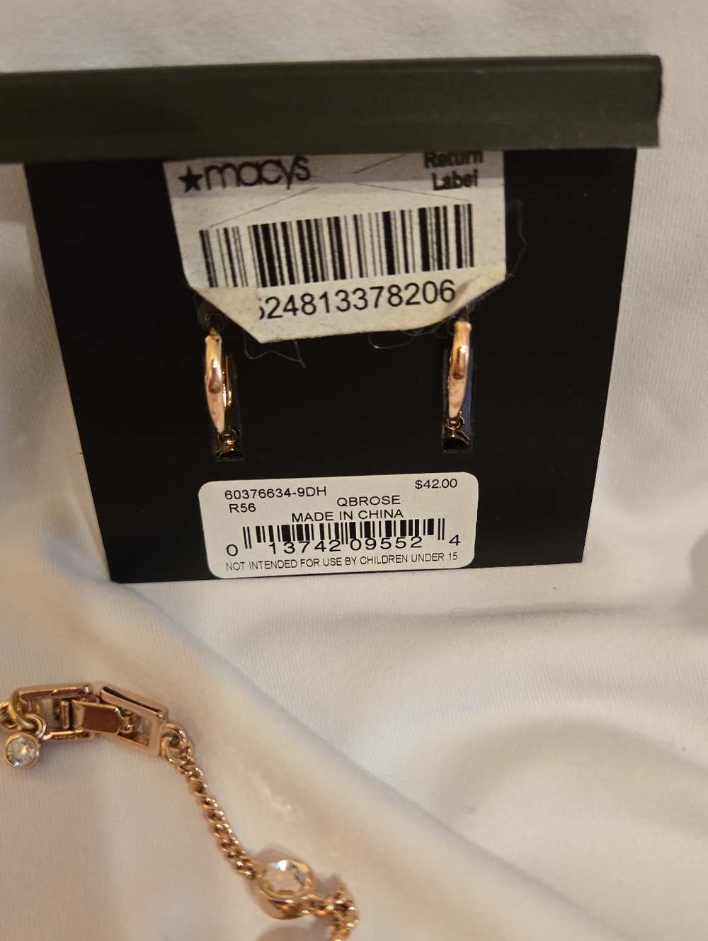 Givenchy Gold Crystal Teardrop Earrings with Matching Station Bracelet - Picture 11 of 12